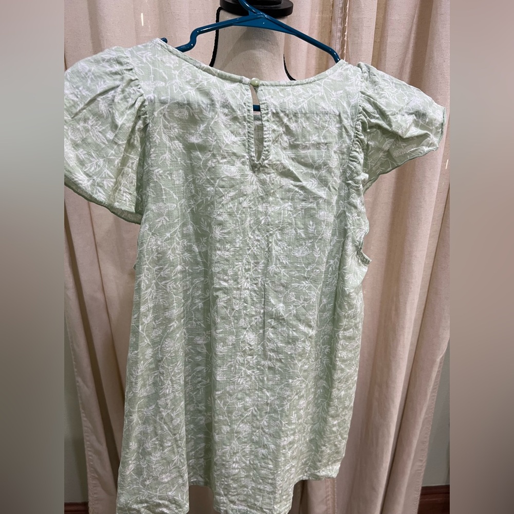 BUNDLE Ana Green Floral Blouse & Liz Claiborne pink blouse - Picture 6 of 7